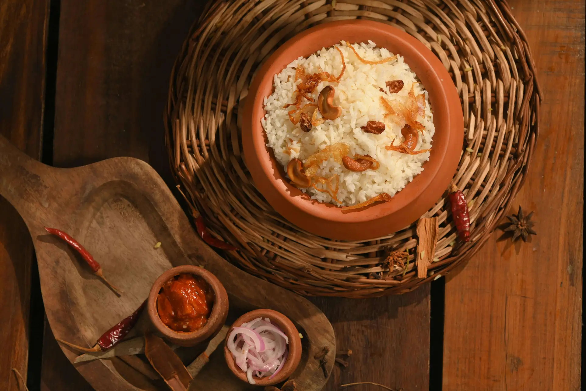 Restaurant footer background